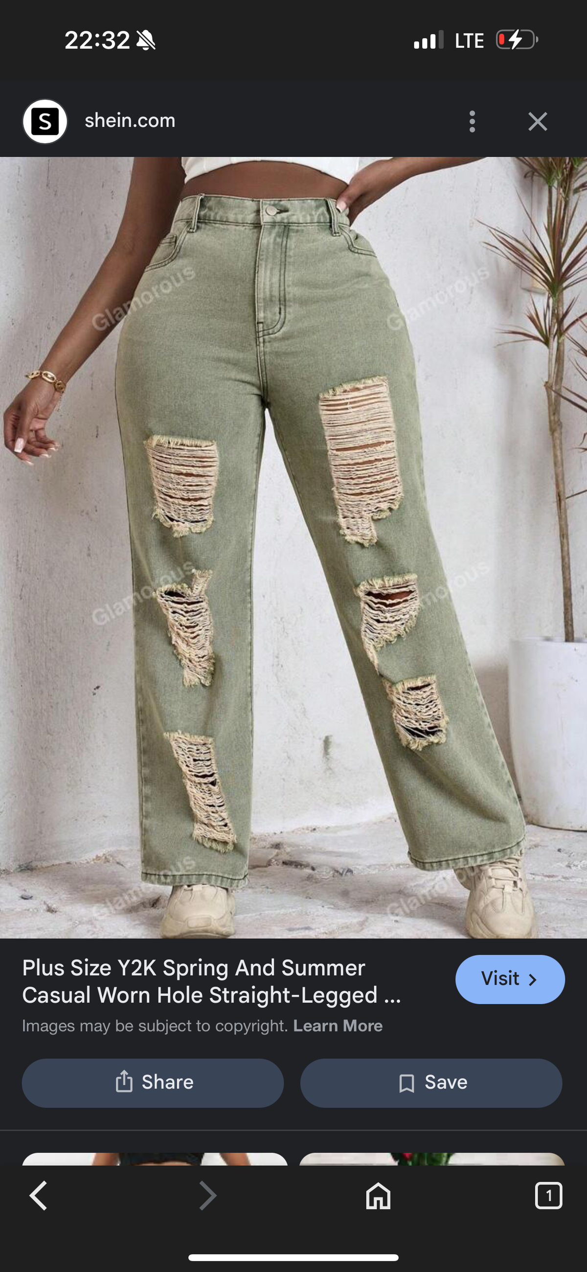 Green crazy Jean